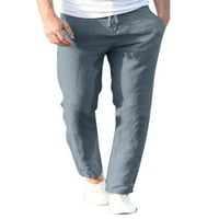 Sngxgn тренировъчни панталони за мъже Мъжки комфорт панталони с практически джобни дизайнерски панталони сиви s