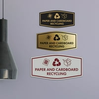 Фантастичен знак за рециклиране на хартия и картон - голям