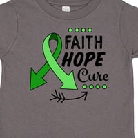 Мастически вяра надежда надежда лекува чернодробен рак осведоменост със стрелка подарък за дете дете или тениска за момиче