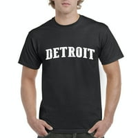 - Мъжки тениска с къс ръкав, до мъже с размер 5xl - Детройт