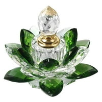 Бутилка за парфюм с форма на лотос деликатен течен дозащит за домашен декор зелено