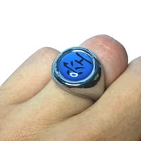 Червен облачен змийски мъж Син аниме косплей герой униза метален пръстен