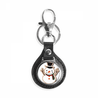 MAS Snowman Cartoon Festival Key Link Chain Ring Keyholder Finder Hook Metal