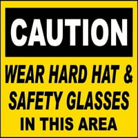 Табели за трафик и склад - Носете твърди шапки и предпазни очила знаци алуминиев знак улица Одобрен за времето Табел 0. Дебелина - знак