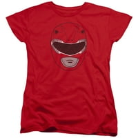 Power Rangers - Red Ranger Mask - Женска риза с къс ръкав - малка