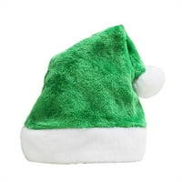 Коледна шапка SANTA HAT Xmas Holiday Hat for Unise Adults, Extra Declen Classic for New Year Festival Party Supplies Green