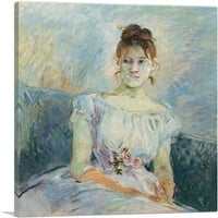 Paule Gobillard in Dress Canvas Art Print от Berthe Morisot - Размер: 26 26