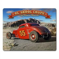 в. Ol Skool Coupe Vintage Metal Sign