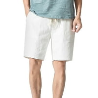 Шорти къси панталони Мъжки летен памук коноп Разхлабени ежедневни каприси Големи мъжки плажни панталони спортни шорти за мъже на клирънс