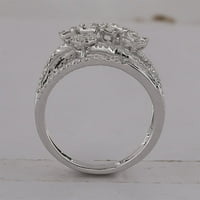 14k бели златни багета диамант модерен моден пръстен cttw