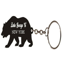 Езеро Джордж VI Ню Йорк Сувенирна метална мечка ключодържател