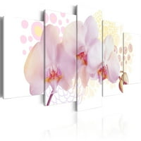 Tiptophomedecor опънато платно Флорално изкуство - финес орхидея - опъната и рамкирана, готова да окачи изкуство