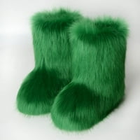 Tawop Fall обувки за женски снежни ботуши Женски моден цвят Имитация плюс кашмир Снежно зелено 7-7.5
