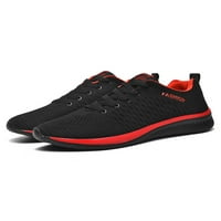 Мъжки маратонки Zodanni Фитнес тренировка Атлетични обувки дантела за бягане на ходещи треньори на открито без плъзгане спортно черно червено 8