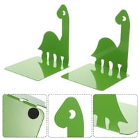 Чифт метални динозавър във формата на книжка книга за поддръжка на стойка за бюро за бюро организатор
