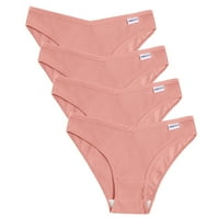 Finetoo памучно бельо за жени с високо нарязани нахални бикини меки разтягане от ниско издигане хипстърски бикини бикини S-XL пакет