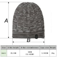 шапки плетени торбести огромни зимни шапки зимна вълна топла униза сиво с един размер 95% акрил, 5% спандекс