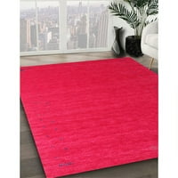 Ahgly Company Indoor Rectangle Contemporary Red Abstract Area Reain, 8 '12'