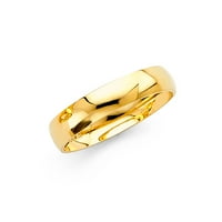Бижута от lux14k златен кръг кубичен циркония жълт пръстен годишнина сватбена лента с размер 8