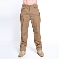 EcqKame ​​Men's Legacy Cargo Pant Пласивен цвят много джоба измити гащеризони на външни панталони панталони кафяви XL клирънс продажба