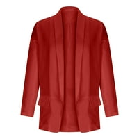 Blazers за жени плюс разтвор за разстояние модна жена Бизнес облекло от твърд цвят зашиване на кариран палто от кардиган с дълъг ръкав