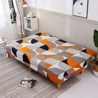 Shanna Futon Cover Armless Dofa Cover Elastic Printed диван мебел за мебели протектор, портокал