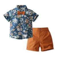 Малко дете малко момче тоалет стил модна костюм на лятото детска цветна риза с къси ръкави за детски комплект