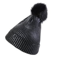 Yinguo Unise Solid Color Hot Stamping Pinstrip Knit Hat Топла модна памучна шапка