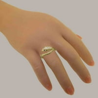 Британски направени 10K жълто злато Opal & Amethyst Ring Womens Band Ring - Опции за размер - размер 11.75