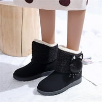 Sanbonepd глезени ботуши Дами модерни чинеи клинове памучни обувки плюшени топли къси снежни ботуши