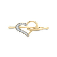 10kt жълто злато дамски кръгъл диамантен пръстен за пръстен cttw
