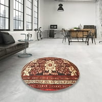 Ahgly Company Machine Pashable Indoor Rectangle Traditional Tomato Red Area Rugs, 7 '9'