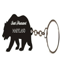 Седалка приятна Мериленд Сувенир Метална мечка Ключов ключодържател