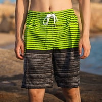 Мъжки хавайски плажни къси панталони ежедневни цветни еластични талии за редуване къси, дъски шорти за мъже Бързо сухо бански костюм
