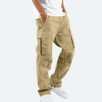 Kiplyki Fall Pants for Men Clearance Небрежни множество джобове на открито прав тип фитнес панталони панталони панталони панталони
