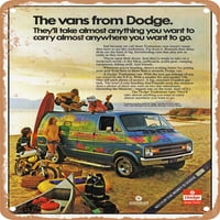 Метален знак - Dodge Tradesman Van Vintage AD - Vintage Rusty Look