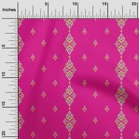 Oneoone Georgette Viscose Fabric Stripe & Swirl Ikat Print Fabric от двор