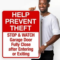Помогнете да предотвратите кражбата да спрете и да гледате как гаражната врата напълно се затваря след влизане или излизане от знака, без ръжда. Алуминий, избледнял, направен в САЩ от WBTAYB