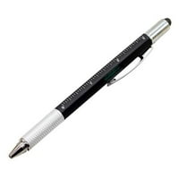 PAMENS PEN, в многофункционална писалка стилус с черно синьо зареждащ инструмент Tech Ballpoint писалка с клип гладка писане (Black）