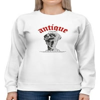 David Halftone Antique Sweatshirt Жени -раземи от Shutterstock, женска XX -голяма