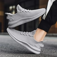 Hobibear Runse Shoes Mens Fashion Sneakers Небрежни обувки за ходене Спортни атлетически обувки Леки дишащи удобни сиви US12