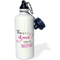 3Drose има шанс това да е вино за вино и розово - бутилка с вода, 21 -унция