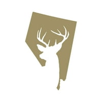 Стикер за стикер на елени на невада Decal Die Cut - самозалепващ винил - устойчив на атмосферни влияния - направен в САЩ - много цветове и размери - Buck Hunt Hunting Pufle NV