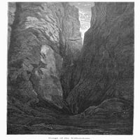 Йелоустоун. Прилежането на река Йелоустоун. Гравиране на дърво, 1872. Плакат печат от