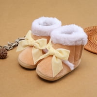 Sunisery Baby Shoes Anti-Slip Home Patch Color Big Bow Plush топло парти зимни ботуши
