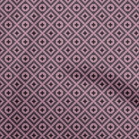 Oneoone памучен камбричен розов плат Геометрично DIY дрехи Кулинг тъкан от плат за печат по двор широк