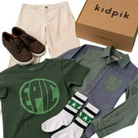 Момчета Epic Times Графичен тройник, тъкана риза, панталон Chino, маратонки и чорапи, комплект за облекло, 5 части, размер: - 16