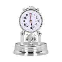 Бюро часовник, лесно четене на въртящ се настолен часовник тиха среда за нощно бюро за спалня за хол