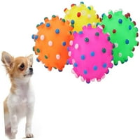 Котешко кученце бодлива играчка творческа моларна звукова игра - хапка за играчки съпротива дъвчене скърцане топка куче зъби образователни скърцащи топки доставки каучук, играещ топлинен цвят