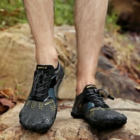 DMQUPV мъже маратонки обувки за мъжки модни маратонки ежедневни обувки Pu кожени обувки за ходене черни 41